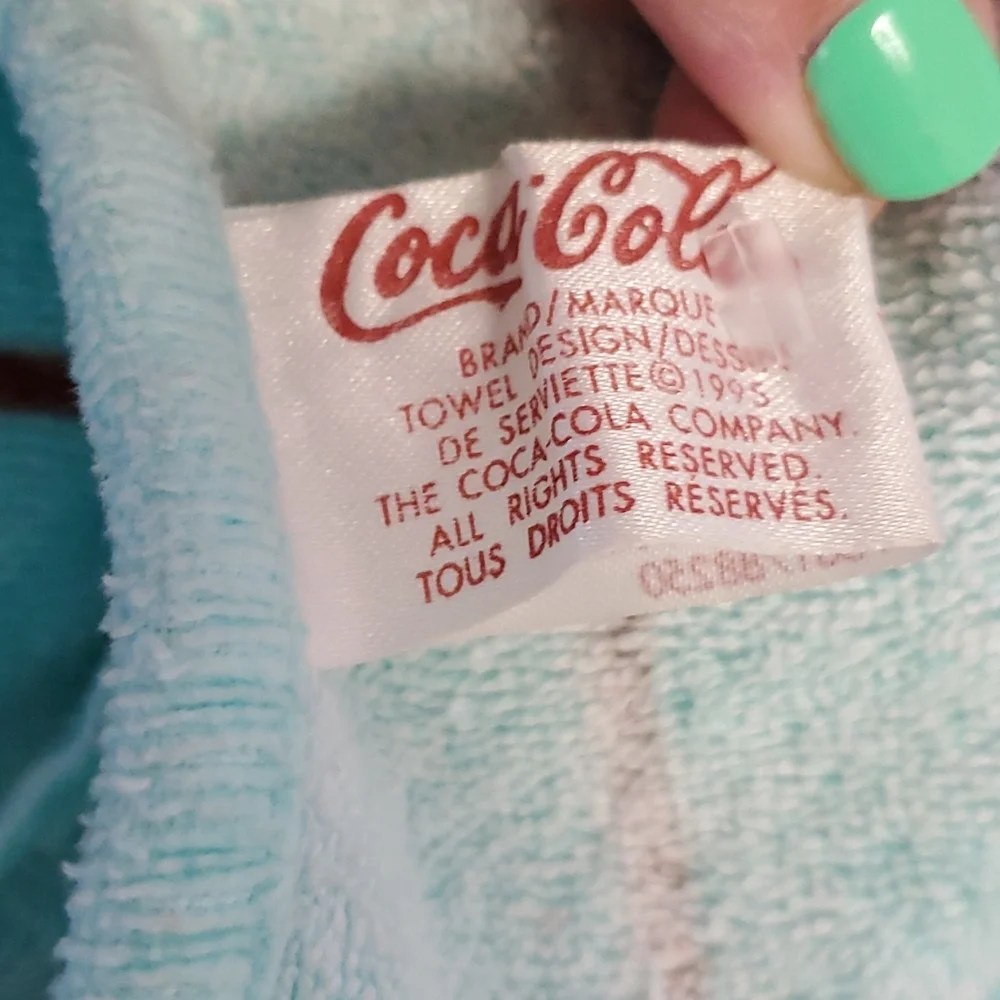 Vintage Coca-Cola Atlanta 1996 Olympic Beach Towel Cotton Rare USA